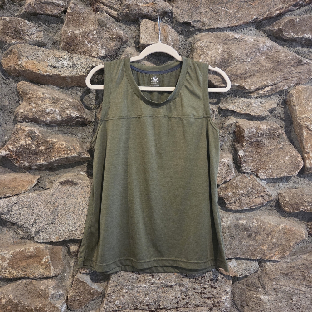 Athletic Works Olive Tank Top - Sleeveless Workout Tee